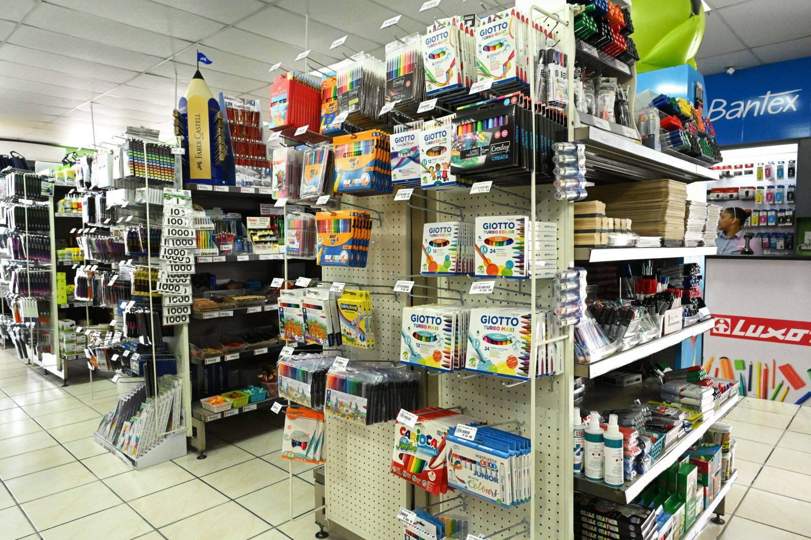 Collection of school supplies, writing instruments and office accessories