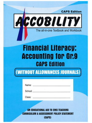 Accobility Financial Literacy Accounting Grade 9 (Blue)