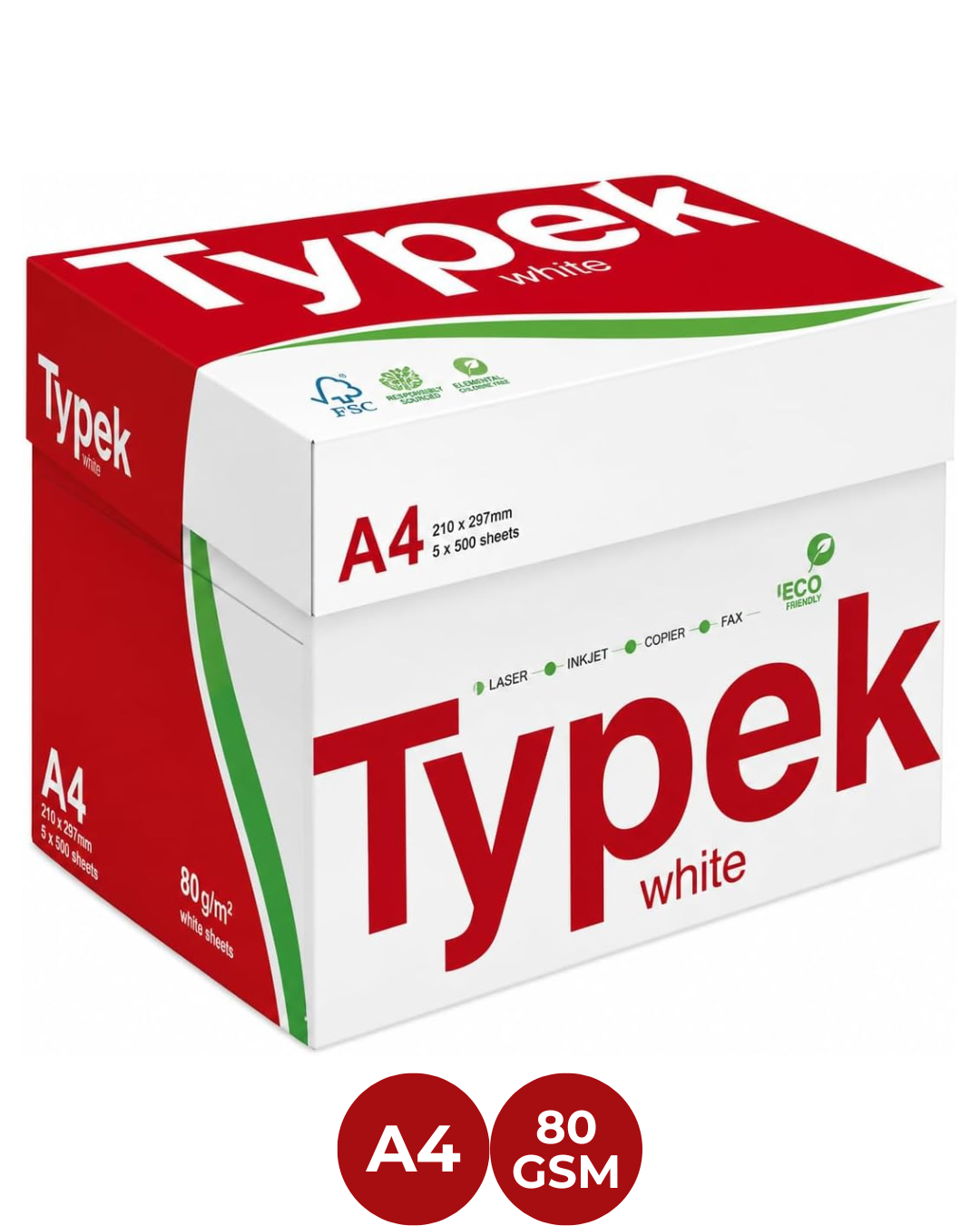 Typek A4 80GSM Copy Paper Box